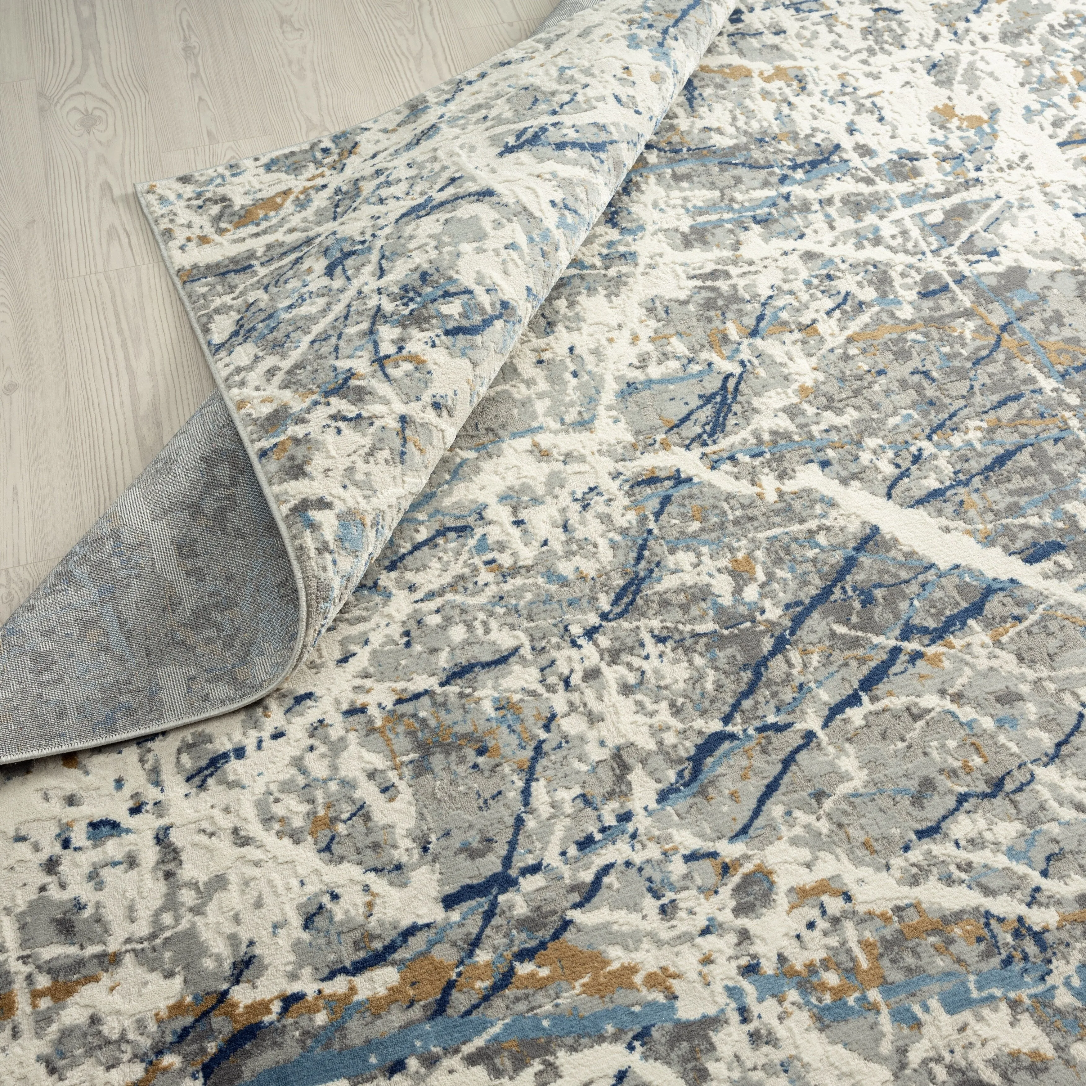 Lumina Grey/Ivory Abstract Area Rug