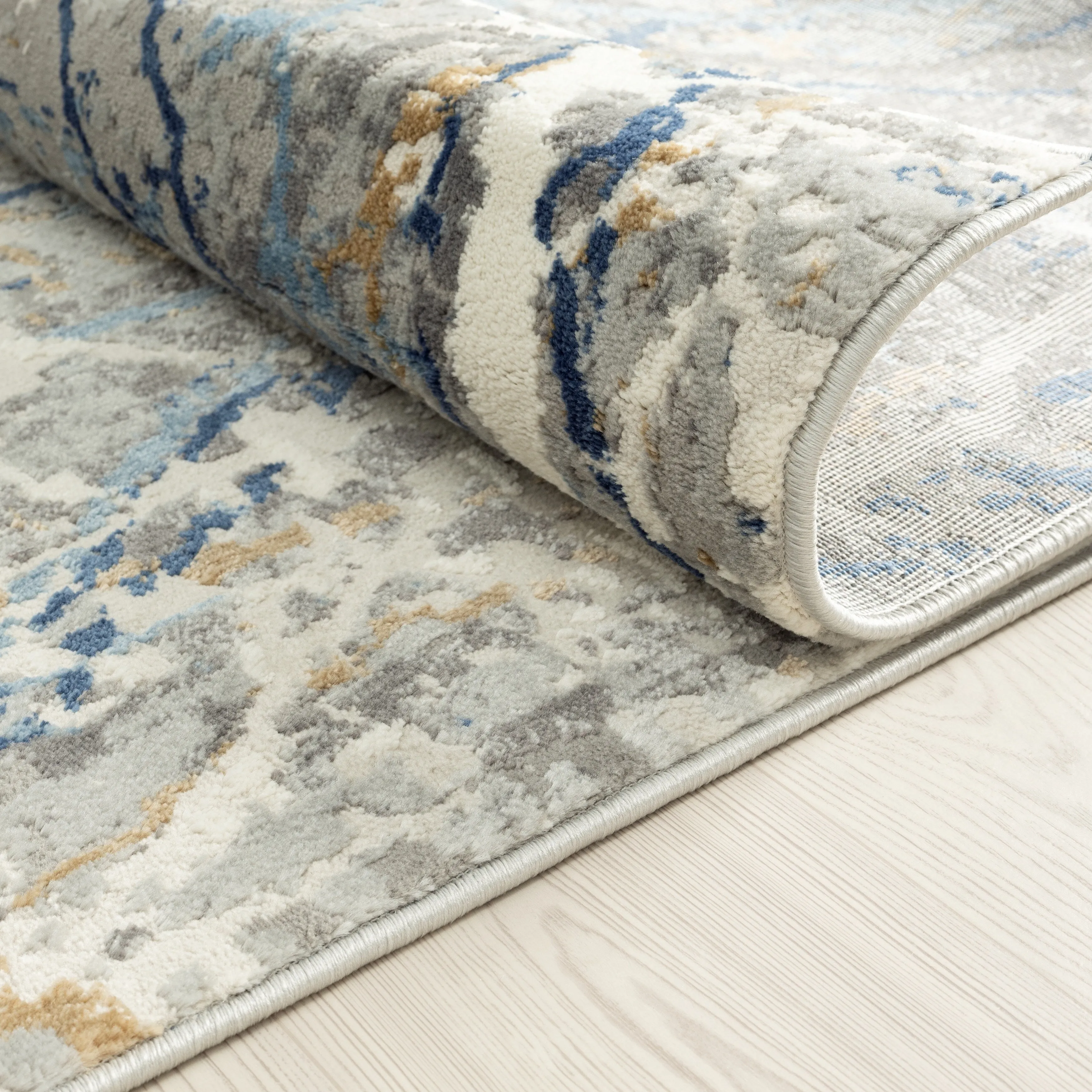 Lumina Grey/Ivory Abstract Area Rug