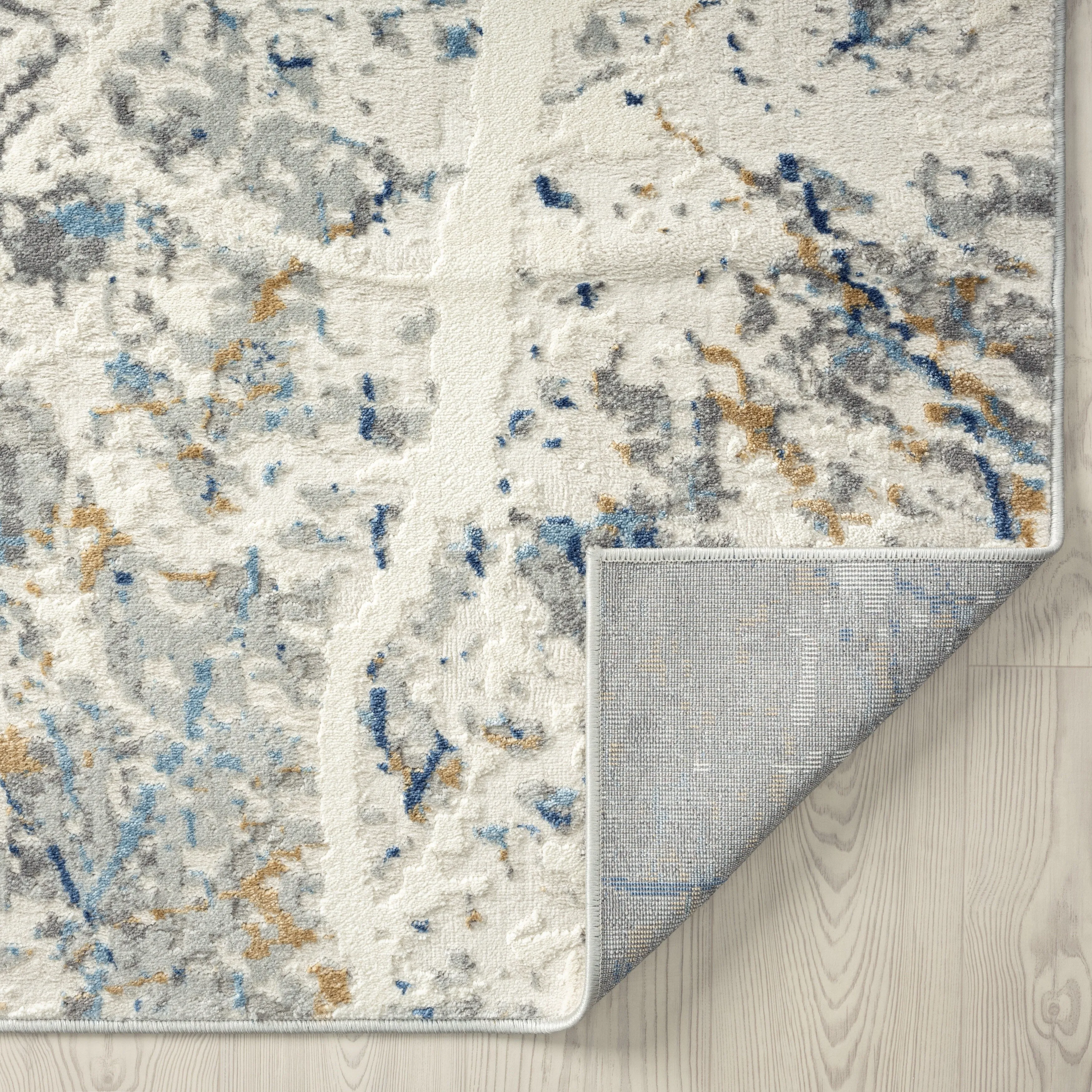 Lumina Grey/Ivory Abstract Area Rug