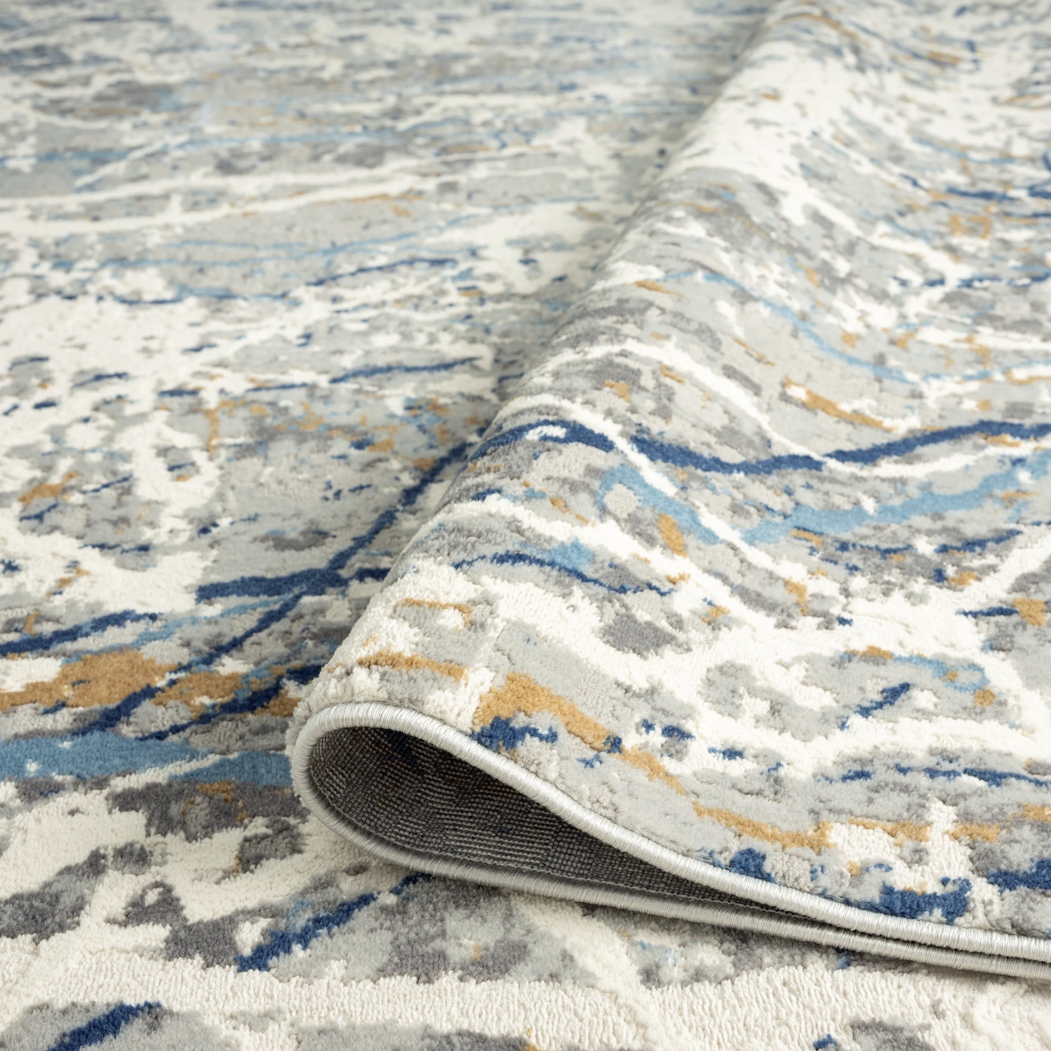 Lumina Grey/Ivory Abstract Area Rug