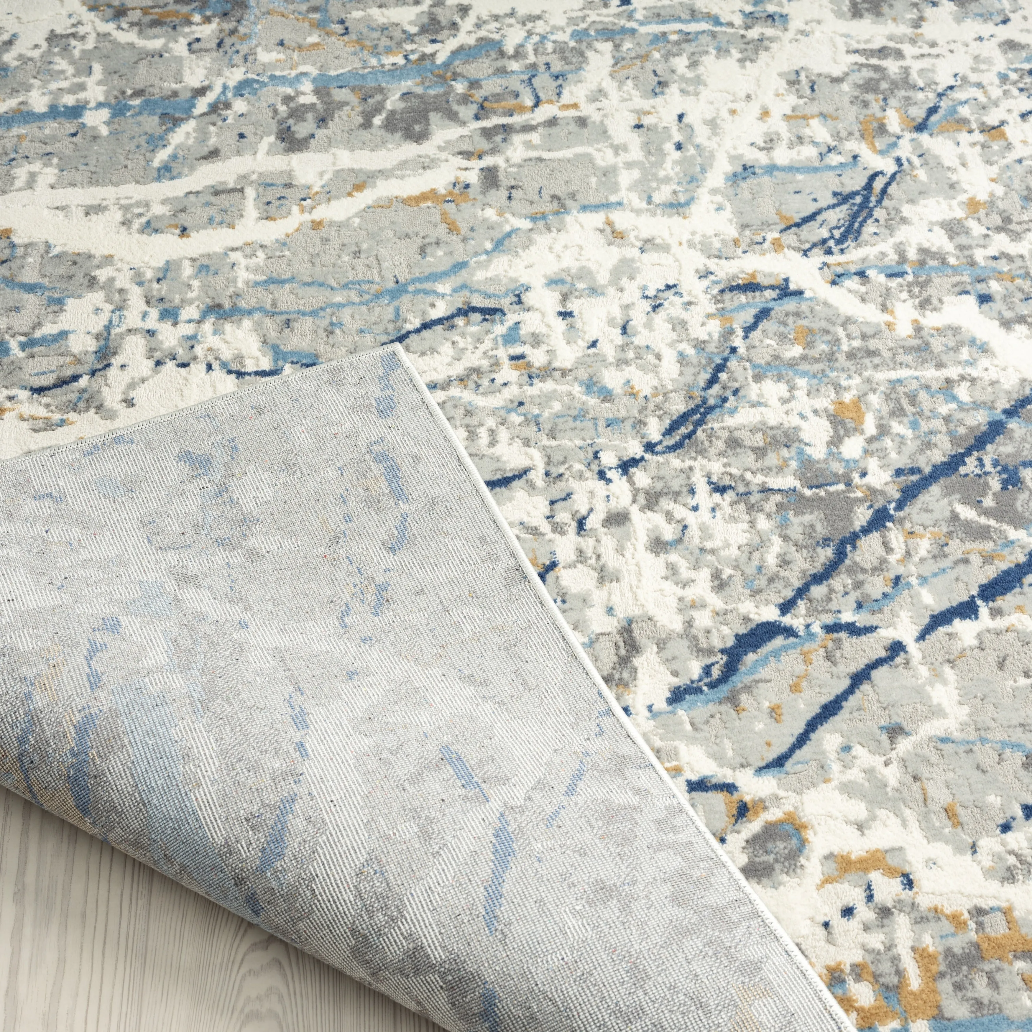 Lumina Grey/Ivory Abstract Area Rug