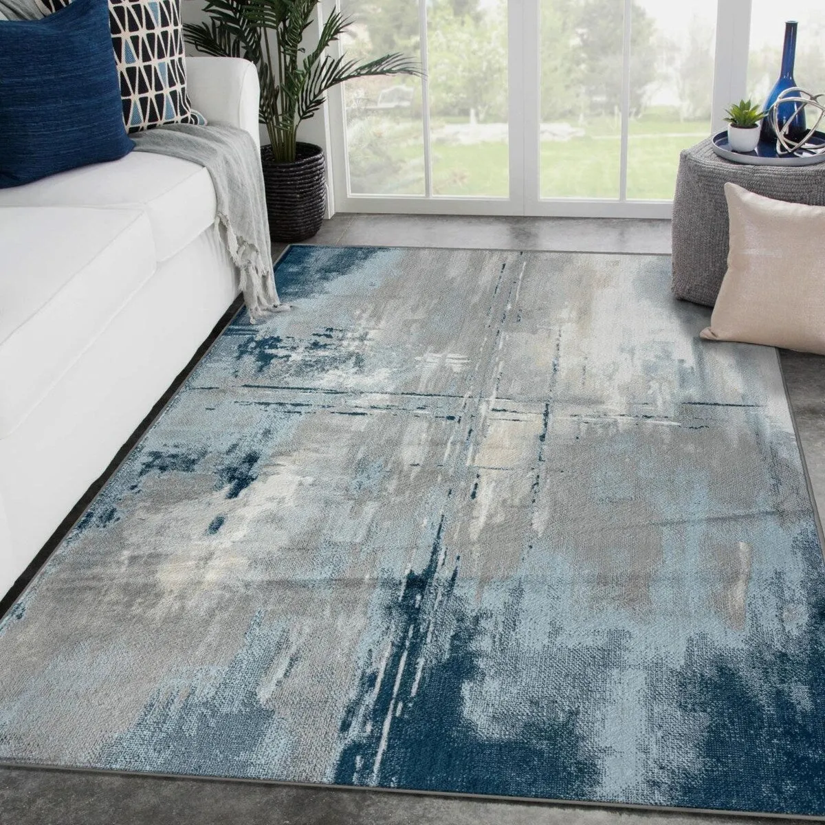 Luxe Weavers Distressed Modern Abstract Area Rug. Indoor Carpet