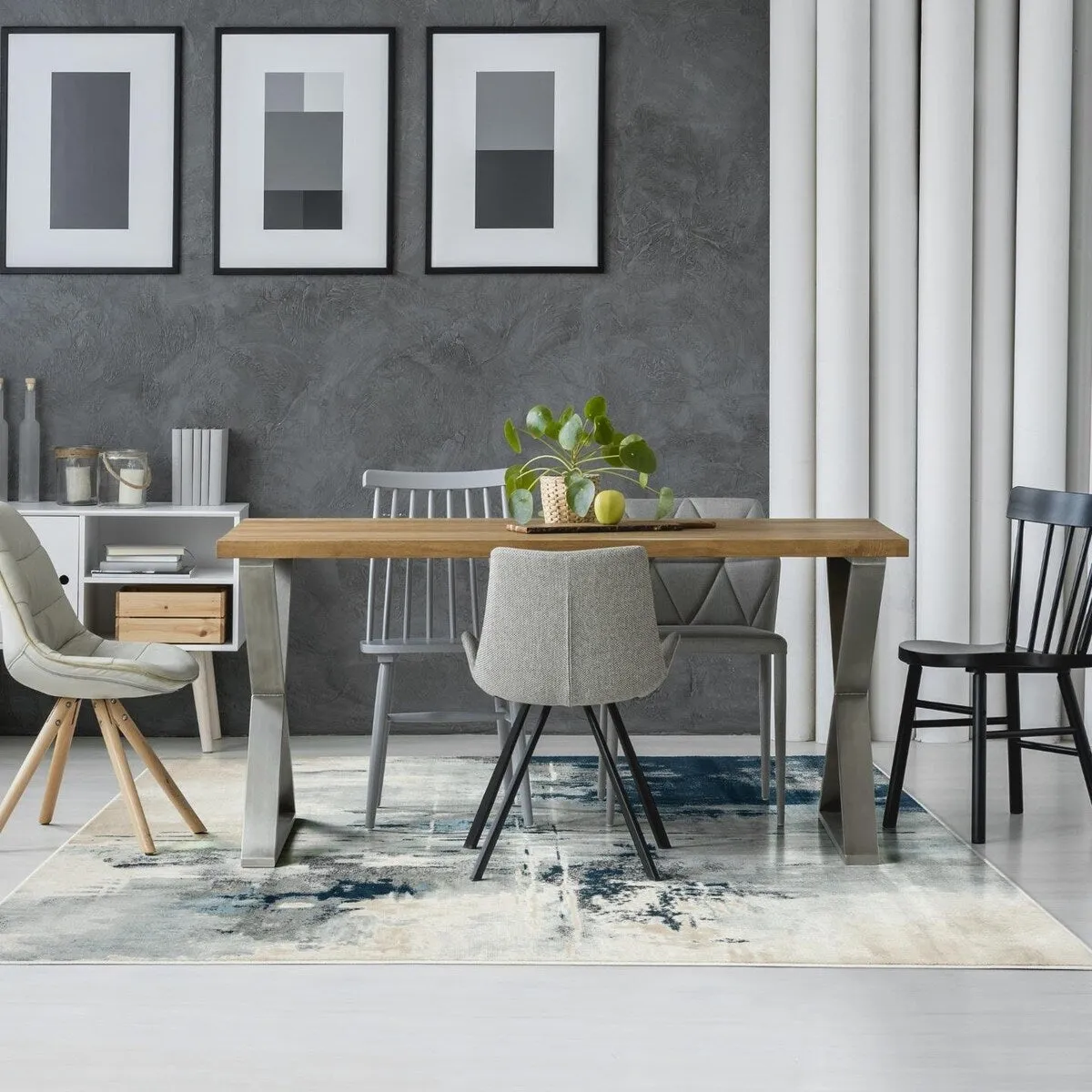 Luxe Weavers Distressed Modern Abstract Area Rug. Indoor Carpet