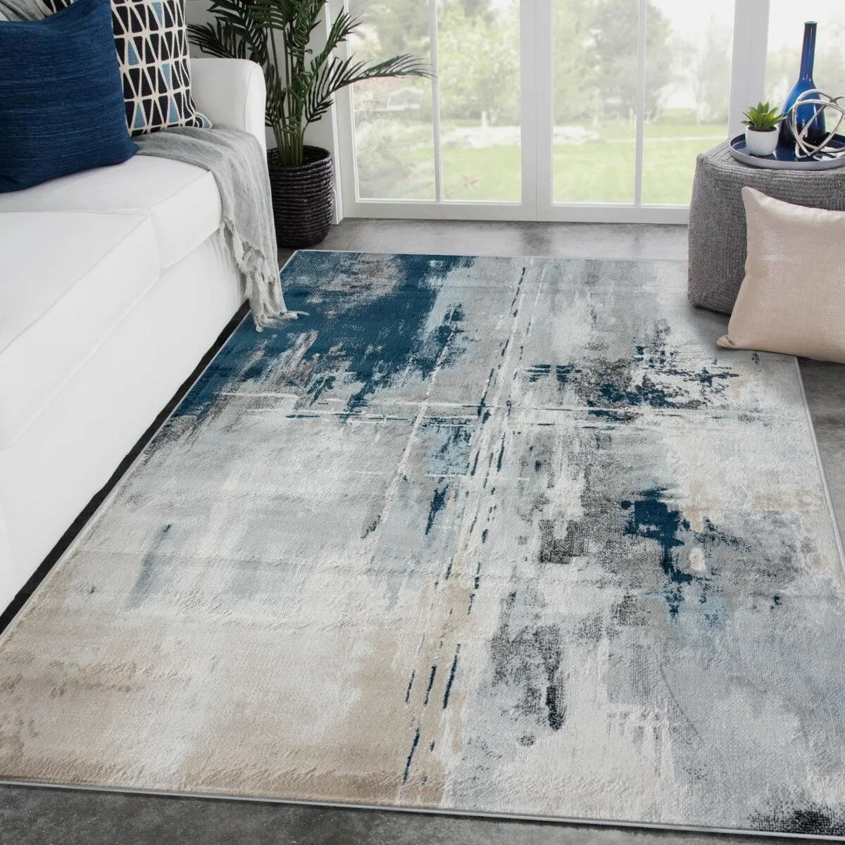 Luxe Weavers Distressed Modern Abstract Area Rug. Indoor Carpet