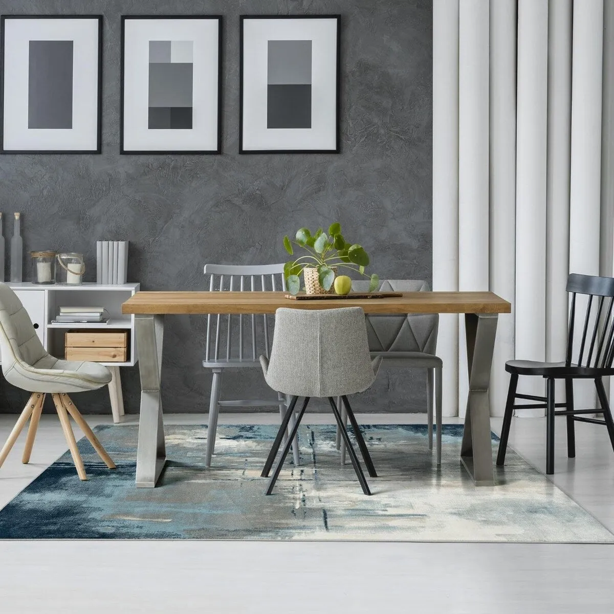 Luxe Weavers Distressed Modern Abstract Area Rug. Indoor Carpet