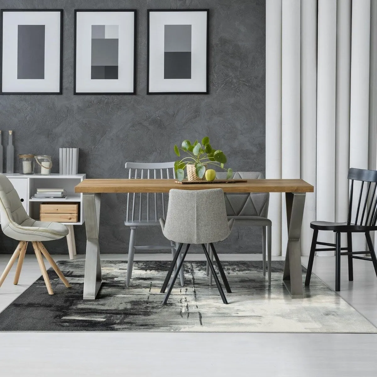 Luxe Weavers Distressed Modern Abstract Area Rug. Indoor Carpet