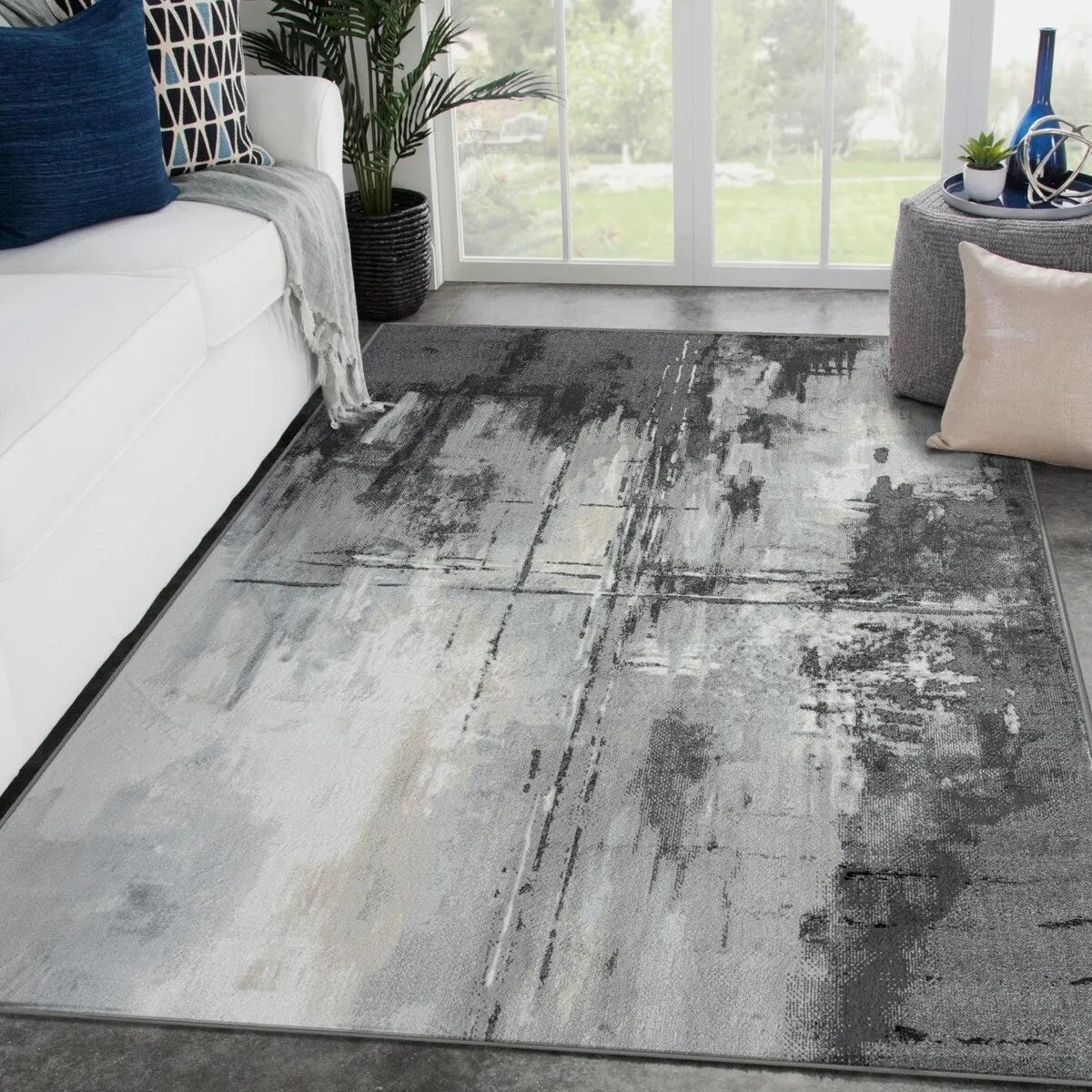 Luxe Weavers Distressed Modern Abstract Area Rug. Indoor Carpet
