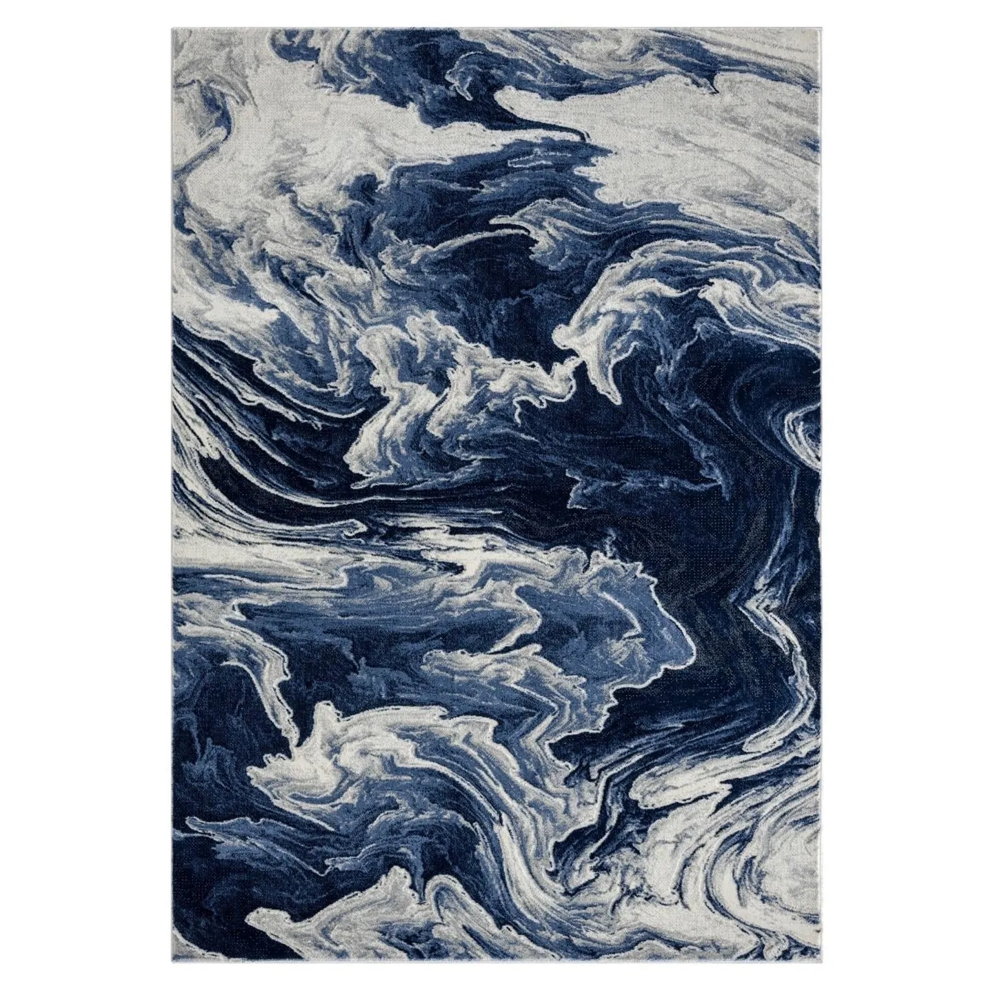 Luxe Weavers Marble Abstract Clouds Swirl Area Rug