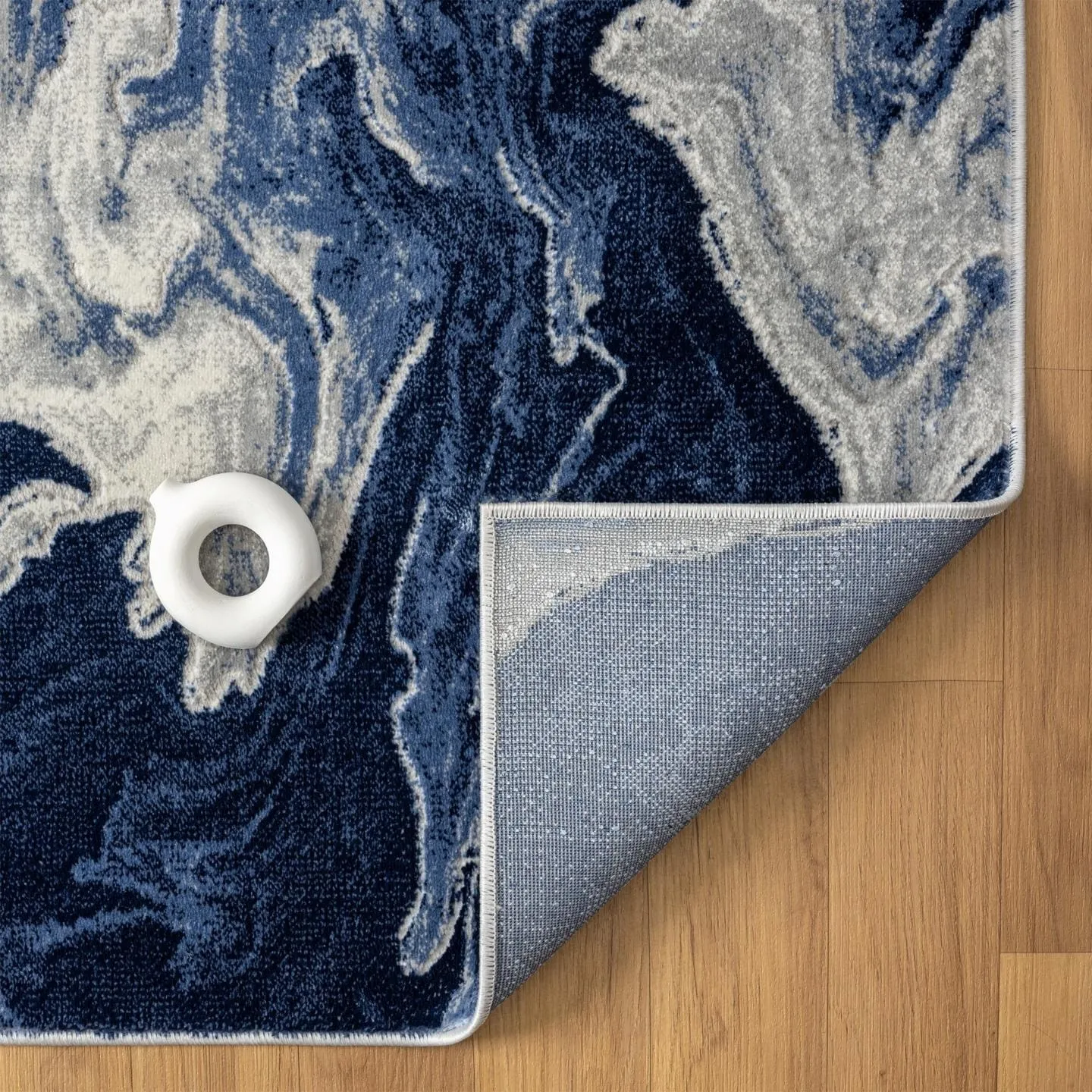 Luxe Weavers Marble Abstract Clouds Swirl Area Rug