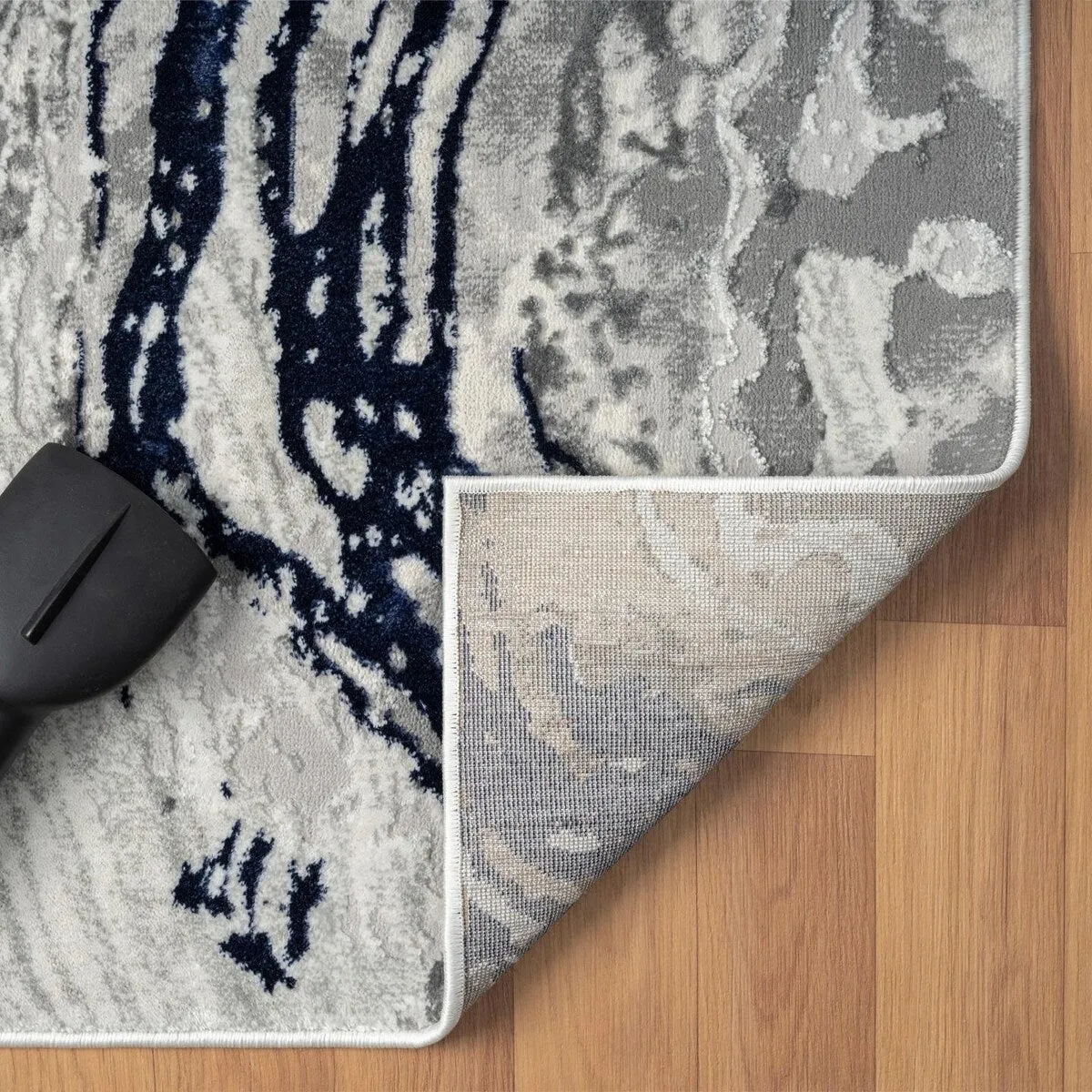 Luxe Weavers Marble Swirl Area Rug. Stain-Resistant Carpet