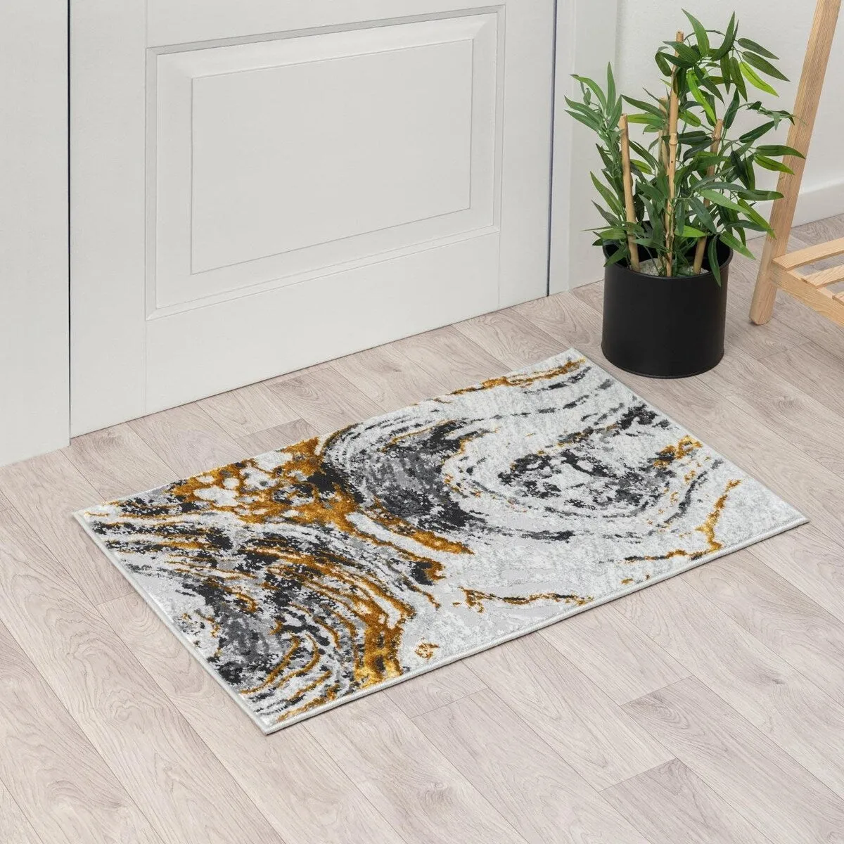 Luxe Weavers Marble Swirl Area Rug. Stain-Resistant Carpet