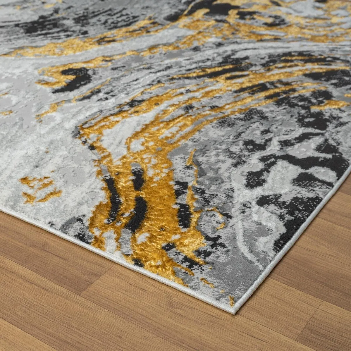 Luxe Weavers Marble Swirl Area Rug. Stain-Resistant Carpet