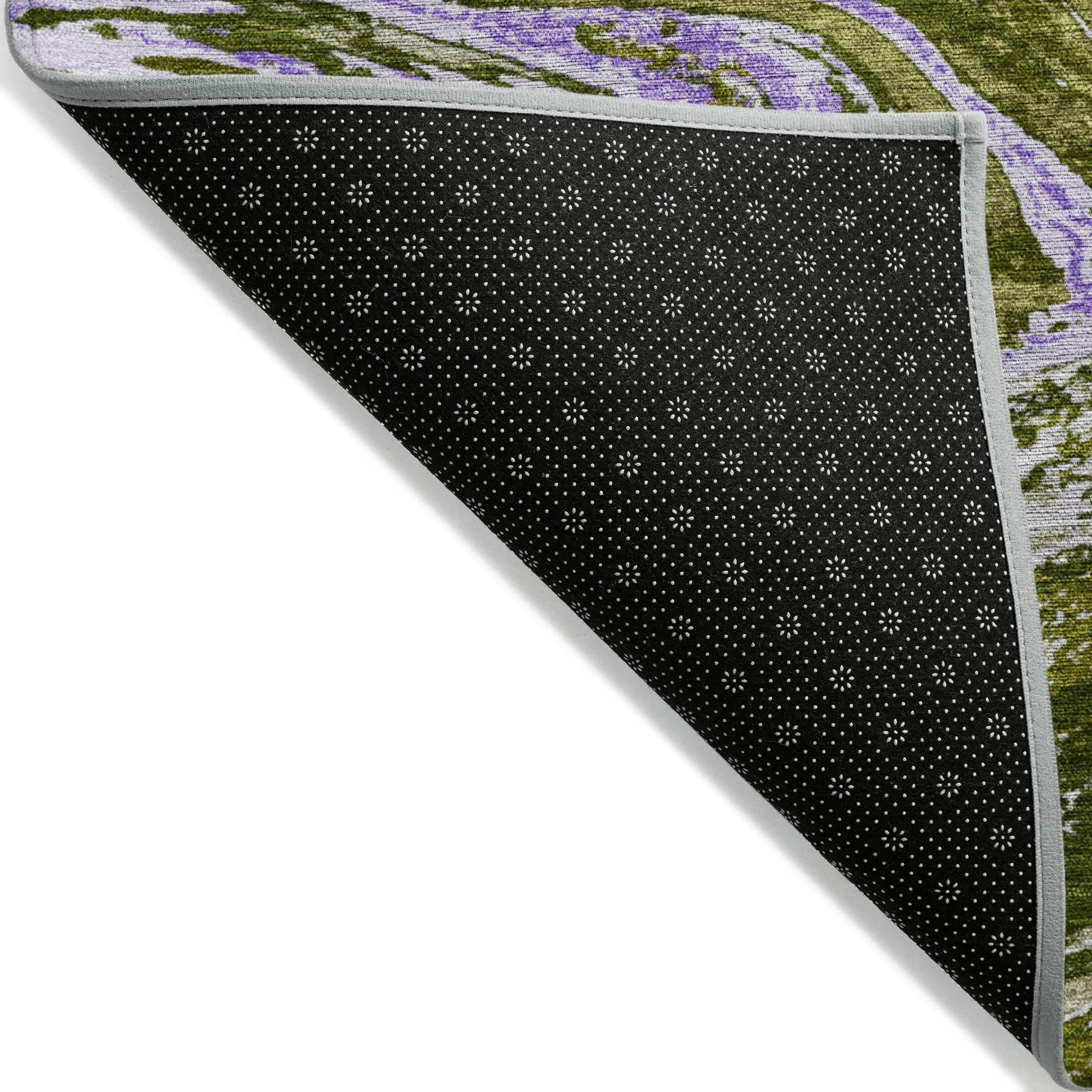 Machine Washable Indoor/ Outdoor Abstract Brushstroke Chantille Rug