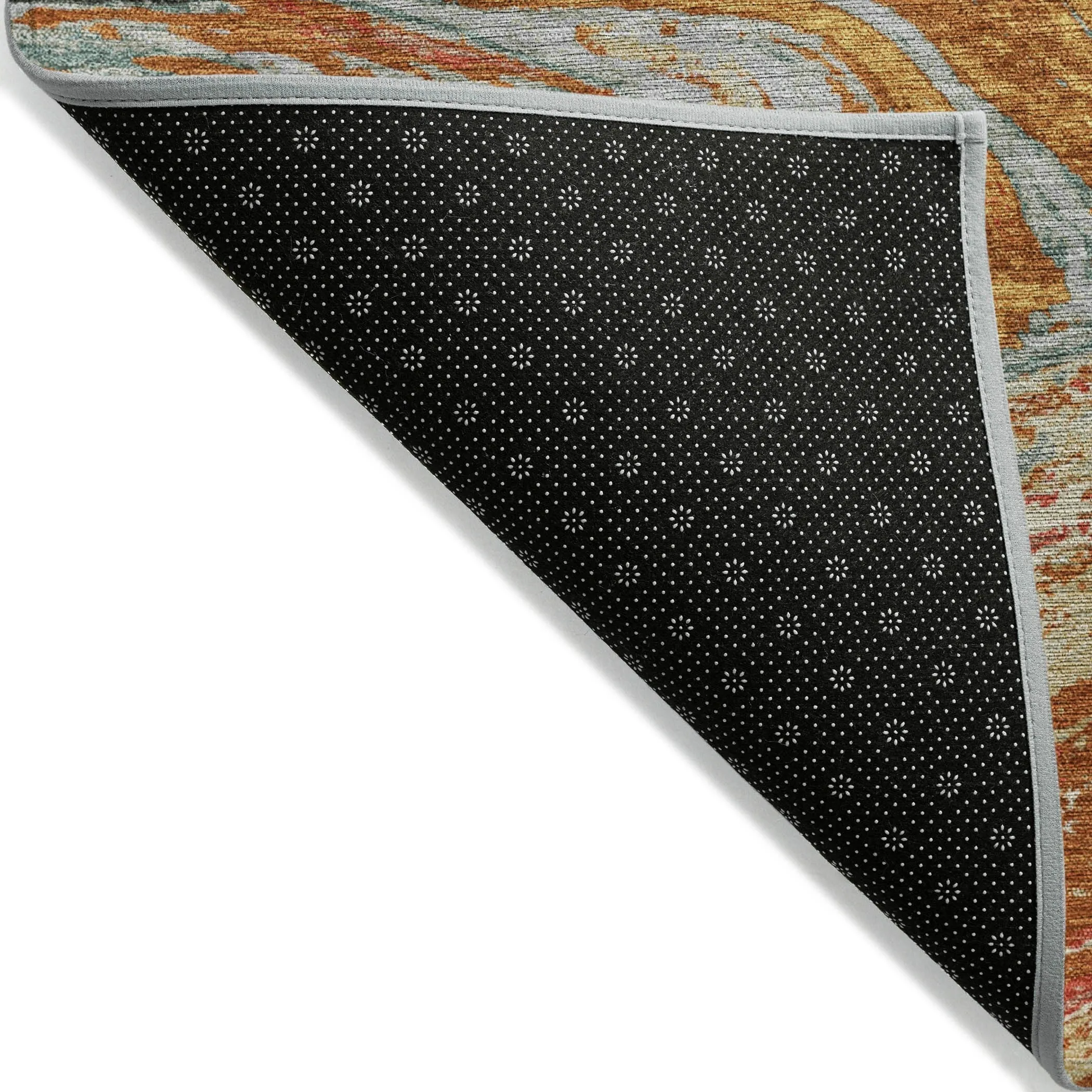 Machine Washable Indoor/ Outdoor Abstract Brushstroke Chantille Rug