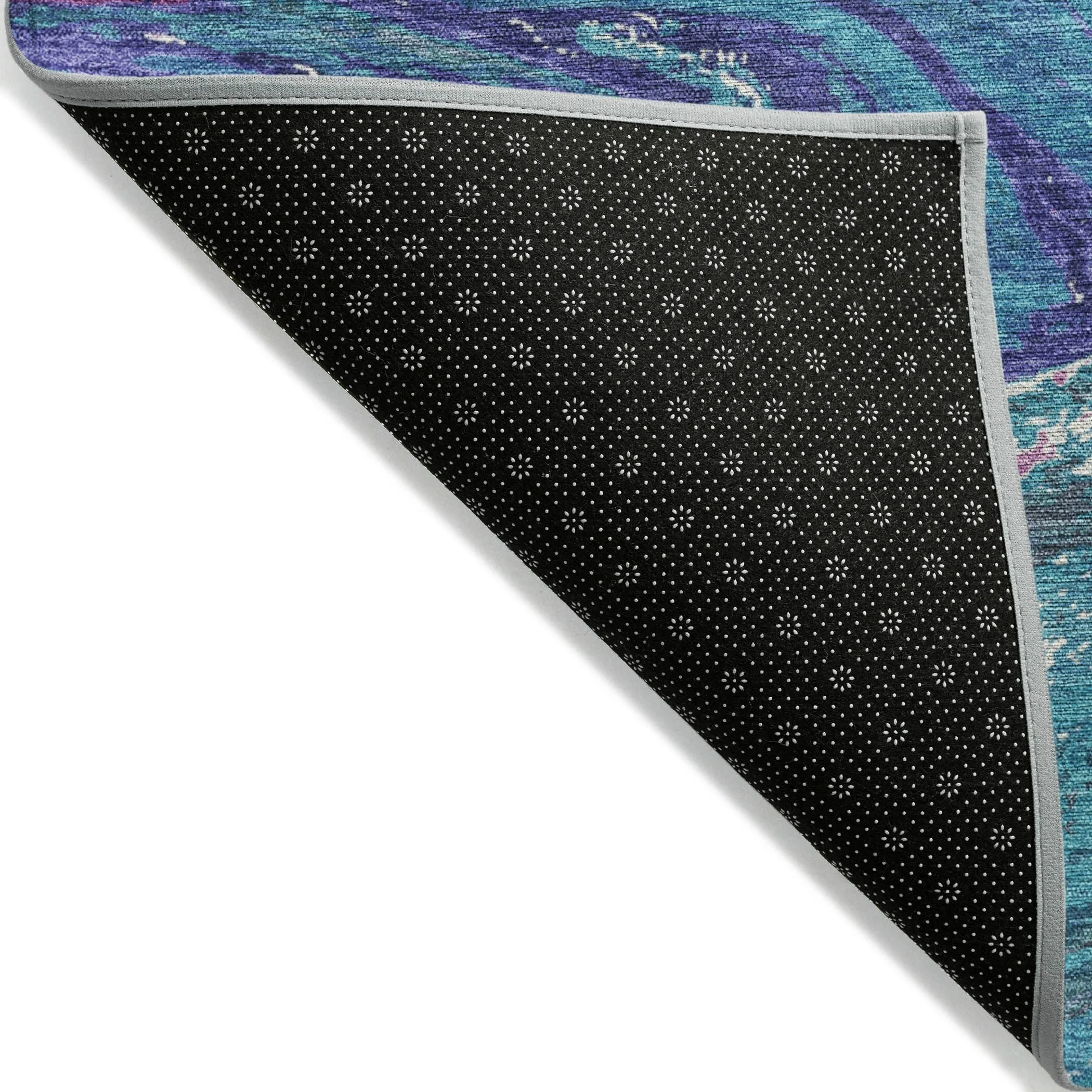 Machine Washable Indoor/ Outdoor Abstract Brushstroke Chantille Rug
