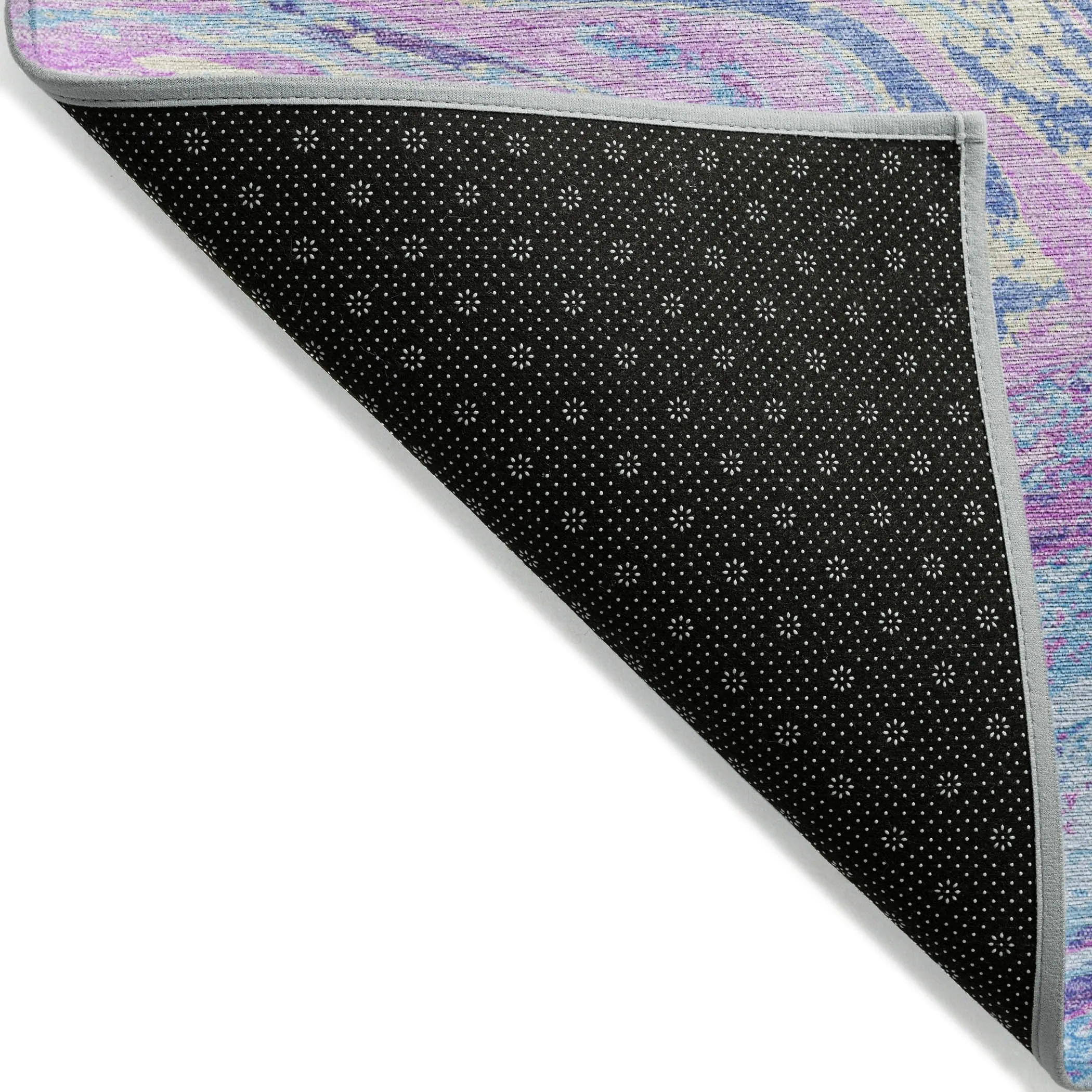 Machine Washable Indoor/ Outdoor Abstract Brushstroke Chantille Rug