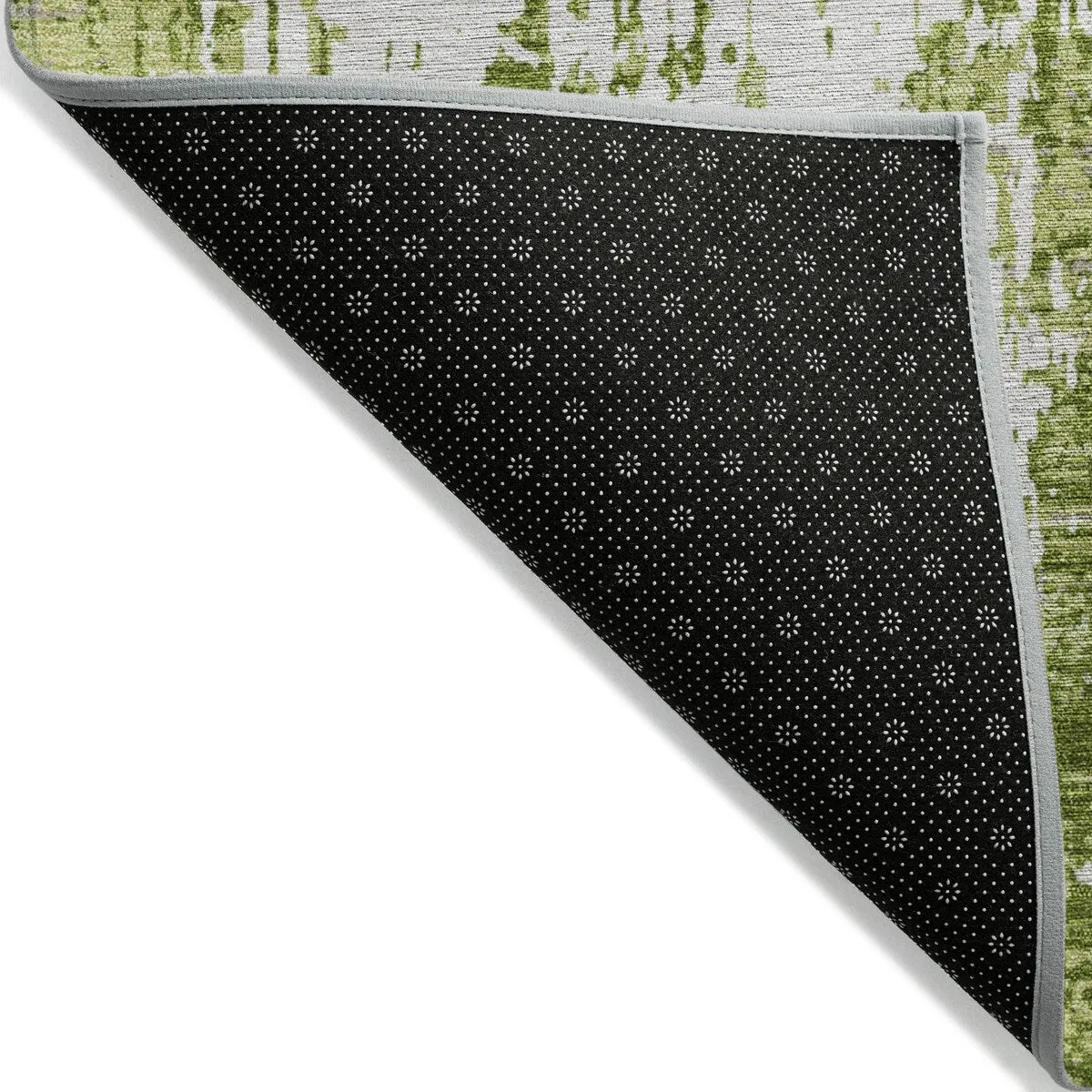 Machine Washable Indoor/ Outdoor Abstract Chantille Rug