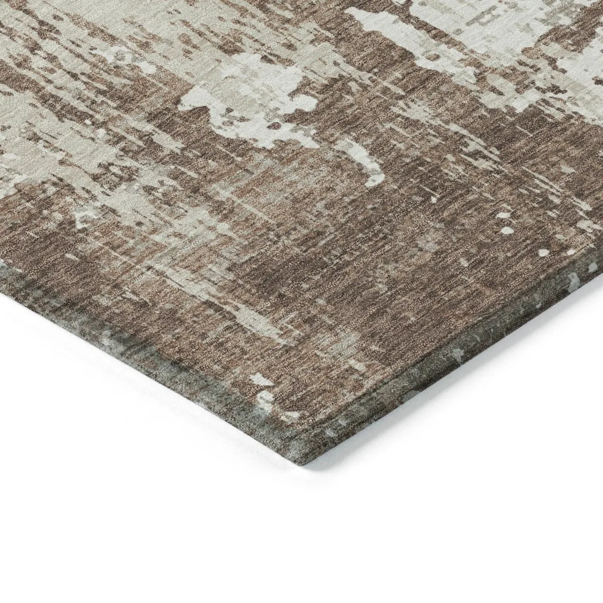 Machine Washable Indoor/ Outdoor Abstract Chantille Rug