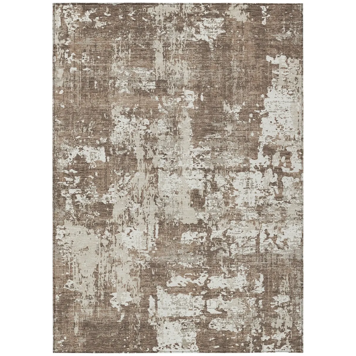 Machine Washable Indoor/ Outdoor Abstract Chantille Rug