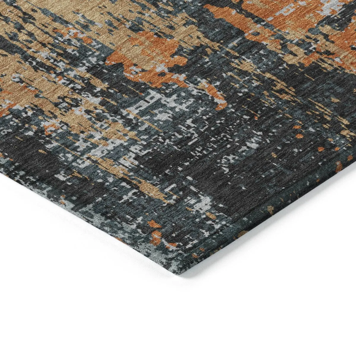Machine Washable Indoor/ Outdoor Abstract Chantille Rug
