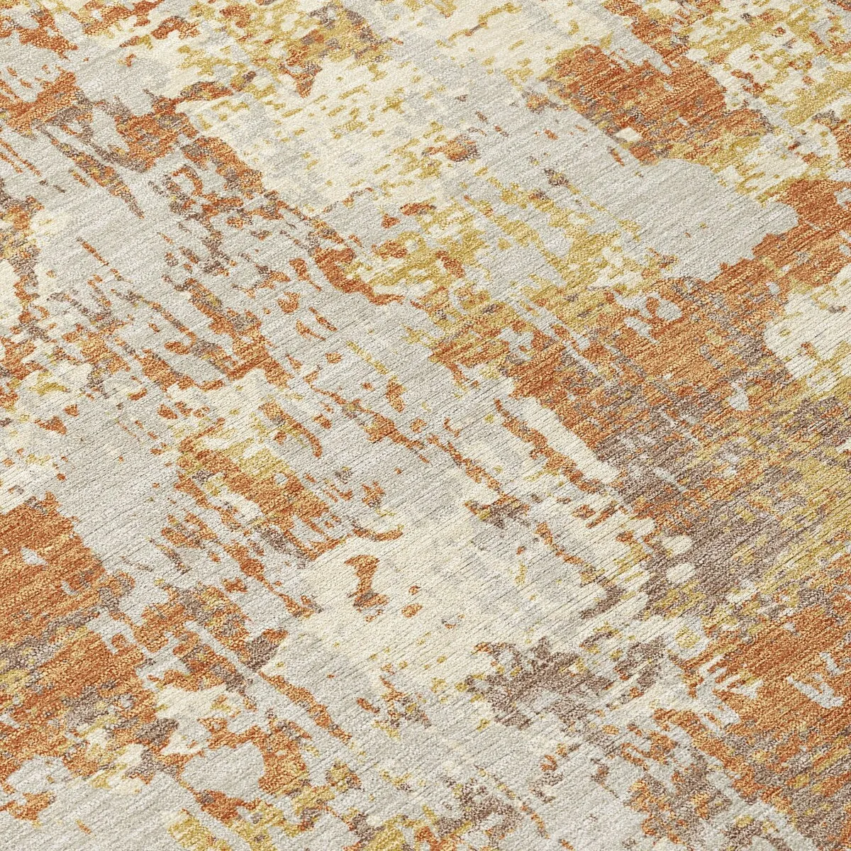 Machine Washable Indoor/ Outdoor Abstract Chantille Rug