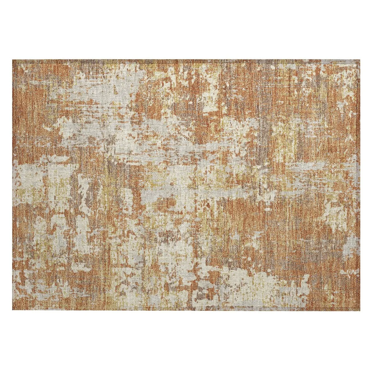 Machine Washable Indoor/ Outdoor Abstract Chantille Rug