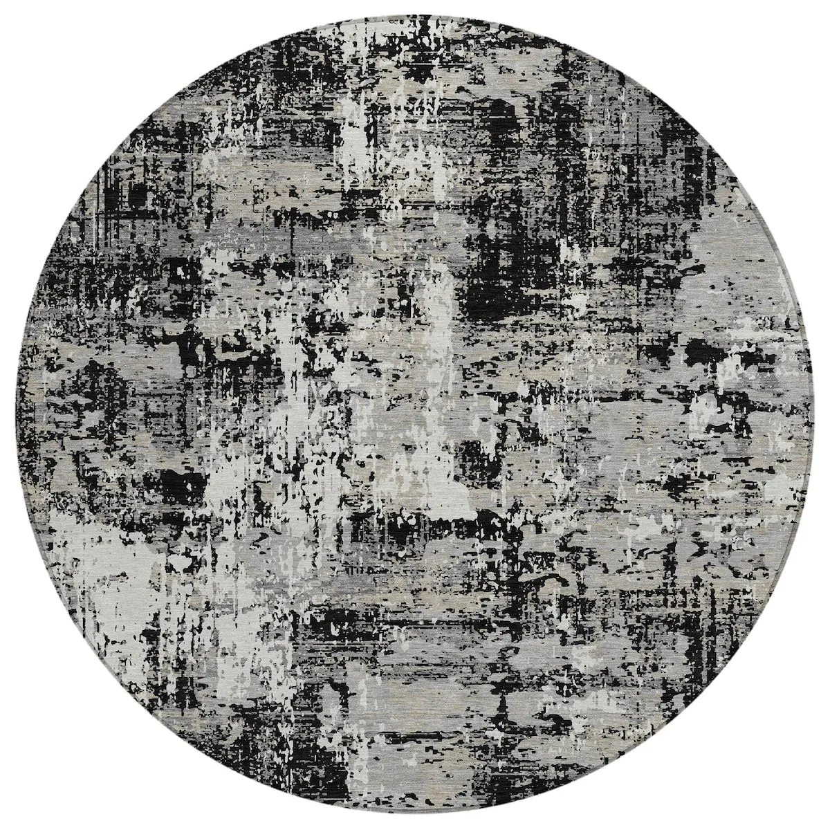 Machine Washable Indoor/ Outdoor Abstract Chantille Rug