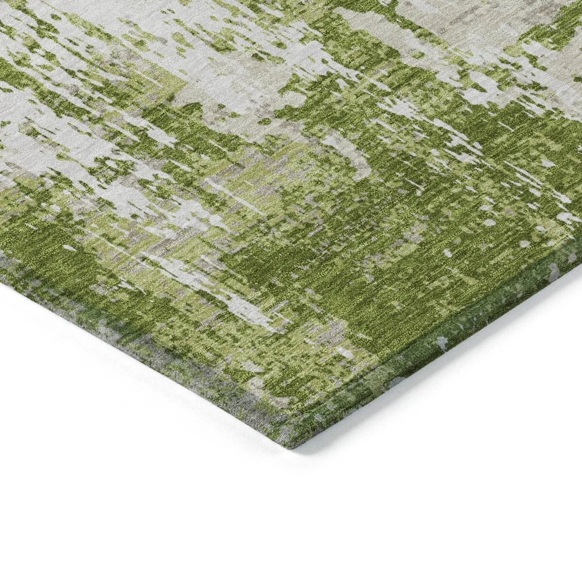 Machine Washable Indoor/ Outdoor Abstract Chantille Rug