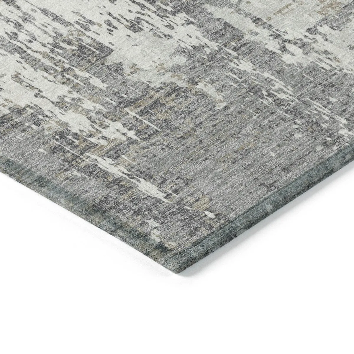 Machine Washable Indoor/ Outdoor Abstract Chantille Rug