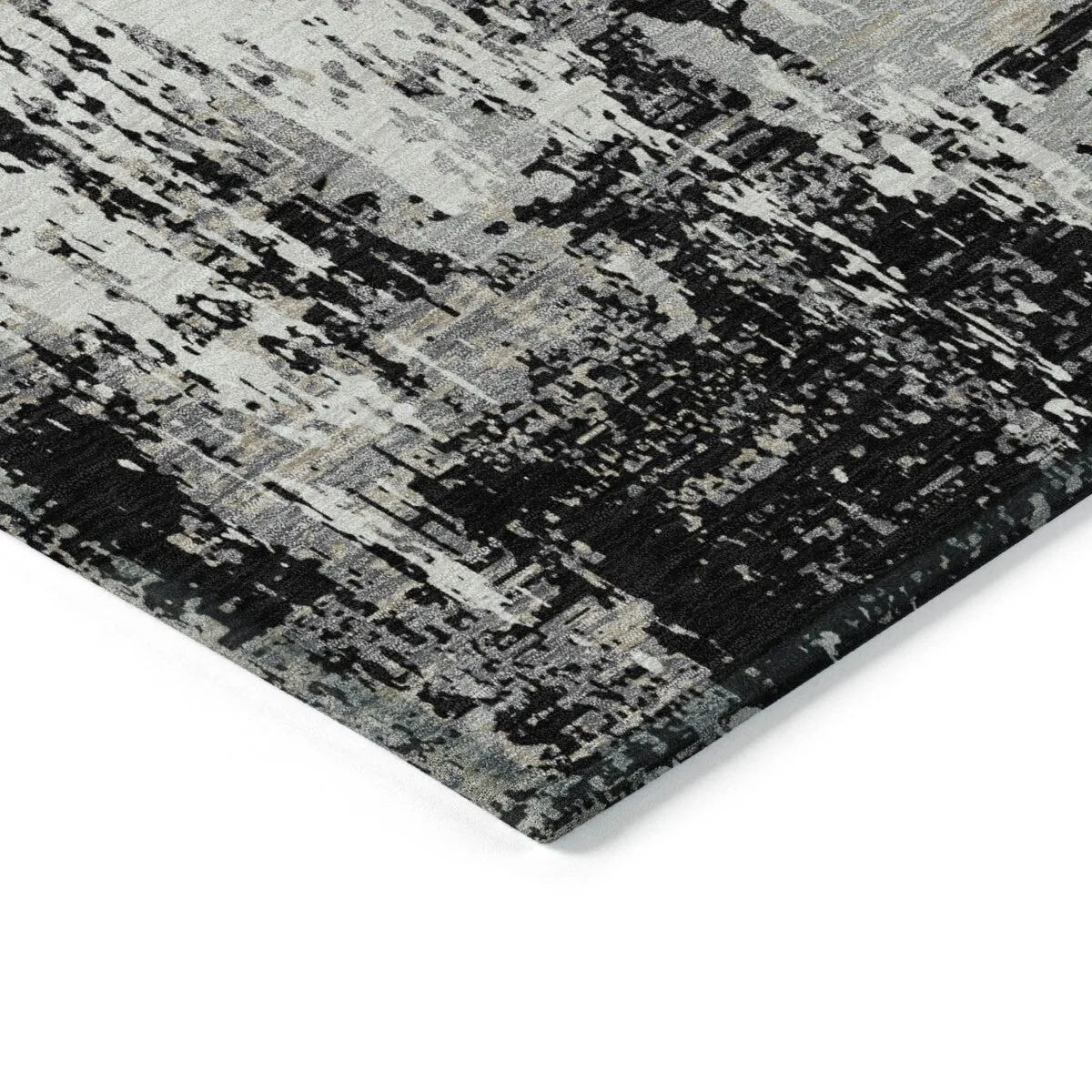 Machine Washable Indoor/ Outdoor Abstract Chantille Rug