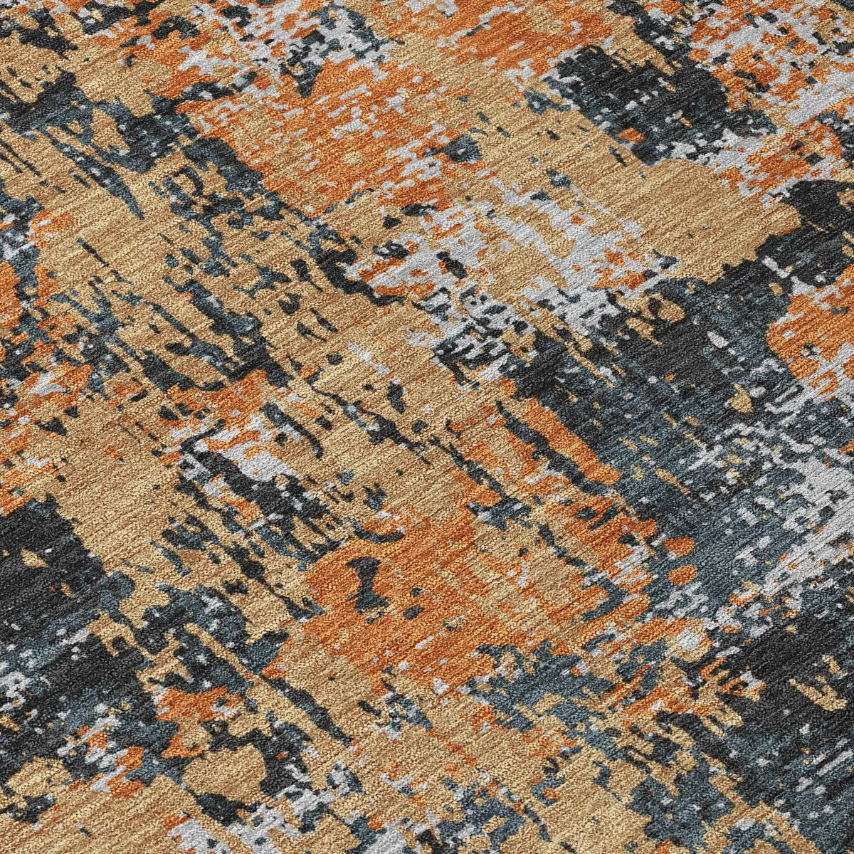 Machine Washable Indoor/ Outdoor Abstract Chantille Rug
