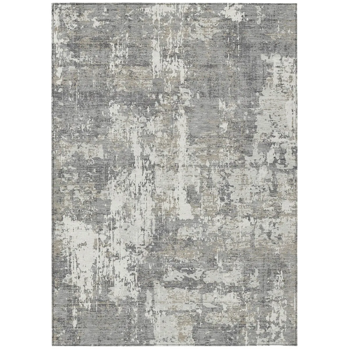 Machine Washable Indoor/ Outdoor Abstract Chantille Rug