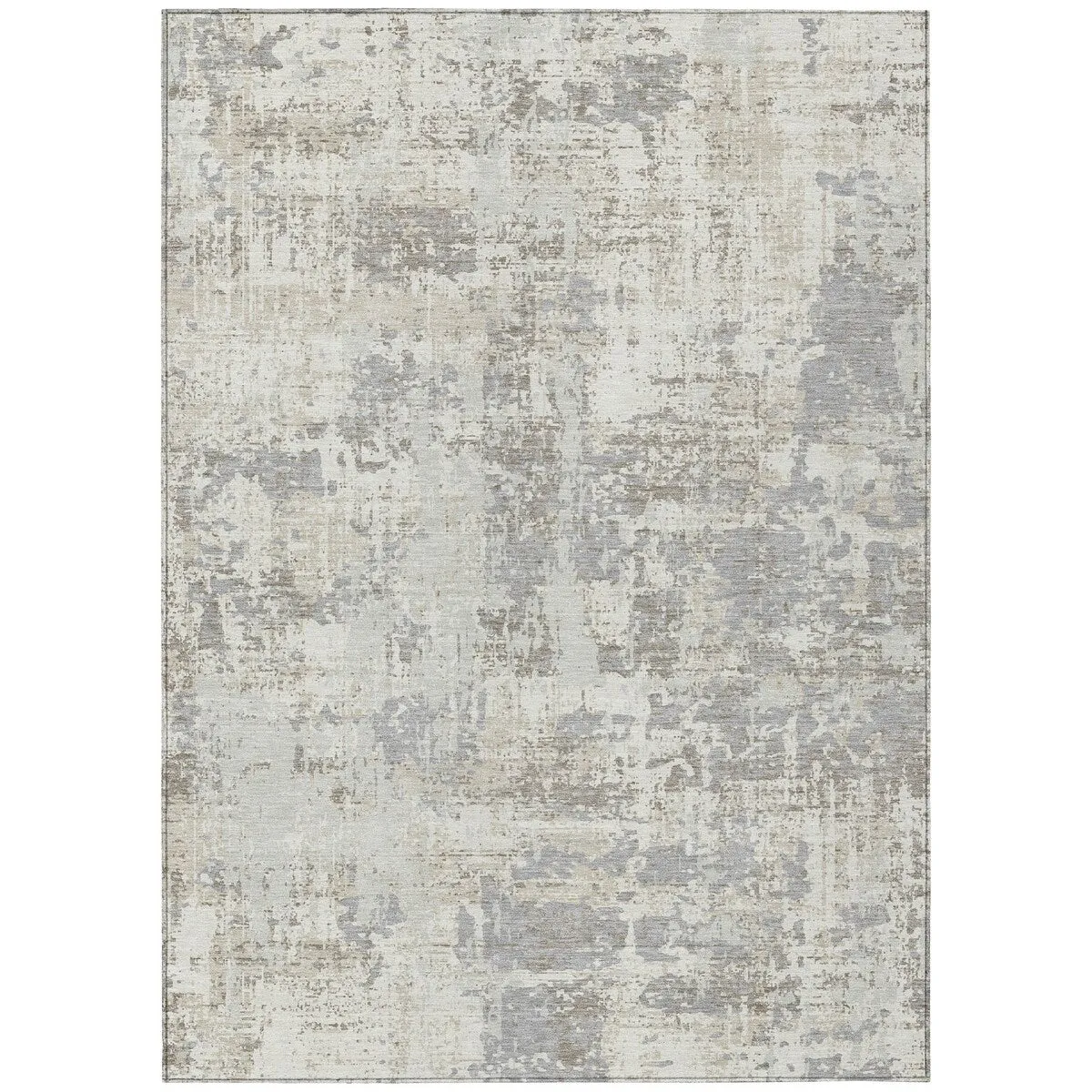 Machine Washable Indoor/ Outdoor Abstract Chantille Rug