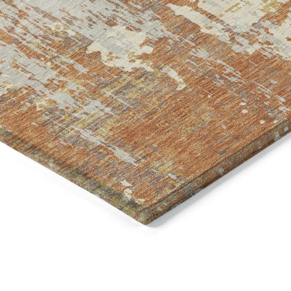 Machine Washable Indoor/ Outdoor Abstract Chantille Rug