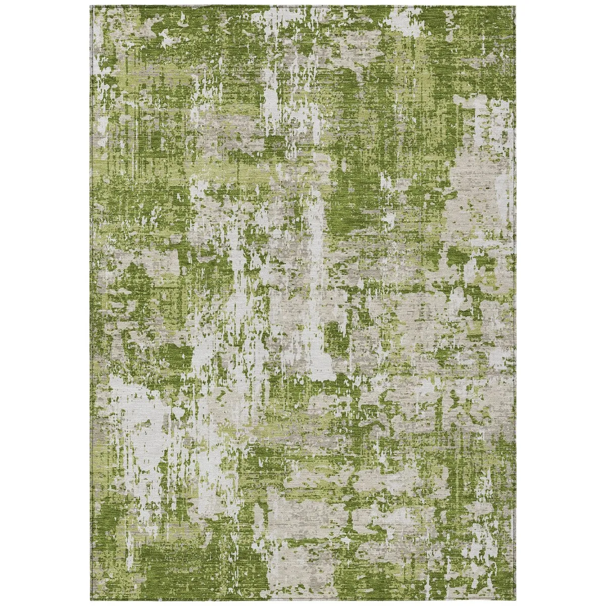 Machine Washable Indoor/ Outdoor Abstract Chantille Rug