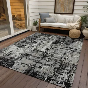 Machine Washable Indoor/ Outdoor Abstract Chantille Rug