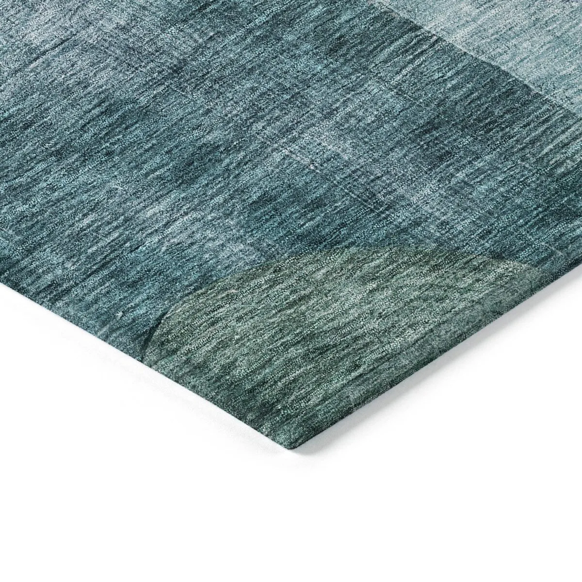 Machine Washable Indoor/ Outdoor Abstract Geo Chantille Rug