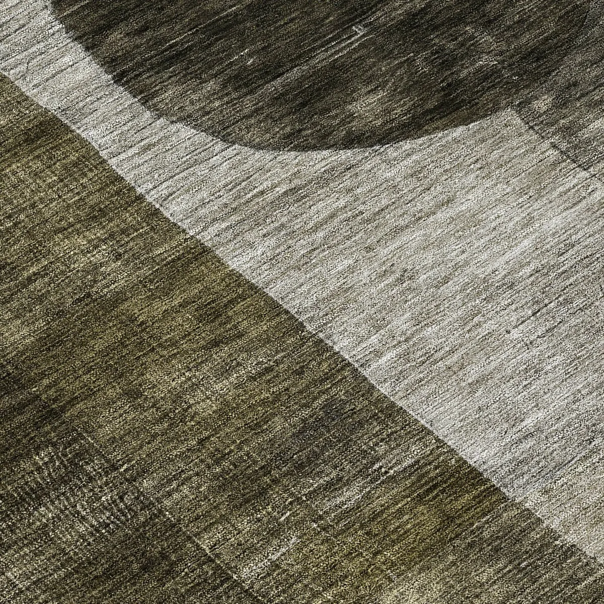 Machine Washable Indoor/ Outdoor Abstract Geo Chantille Rug