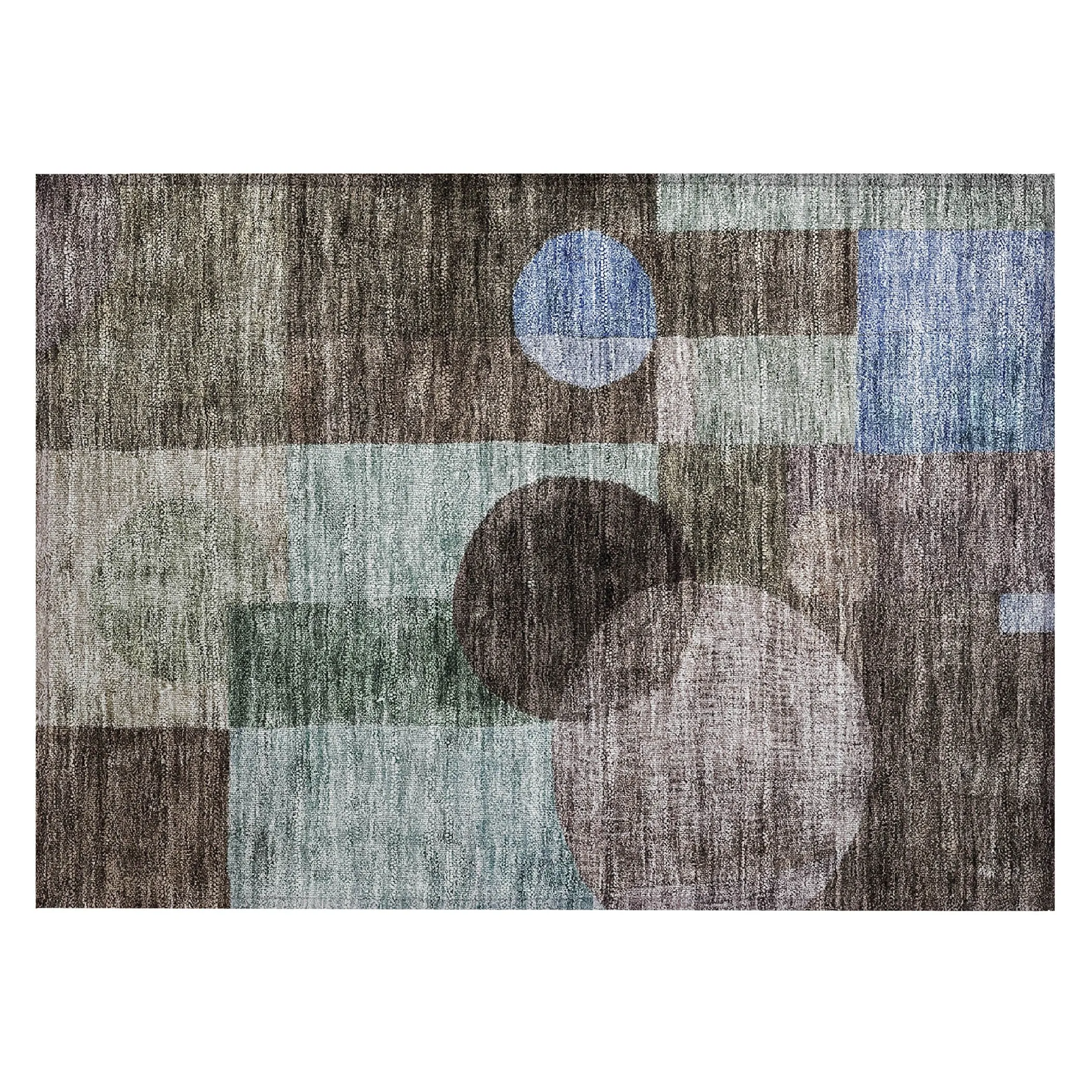 Machine Washable Indoor/ Outdoor Abstract Geo Chantille Rug