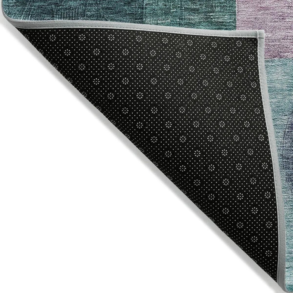 Machine Washable Indoor/ Outdoor Abstract Geo Chantille Rug