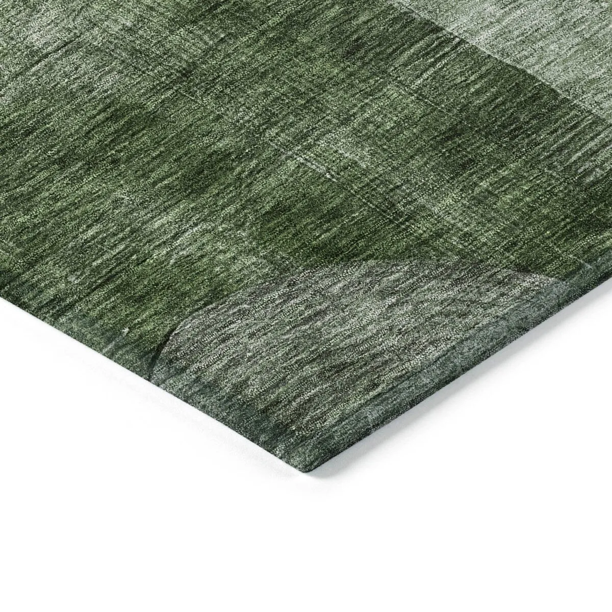 Machine Washable Indoor/ Outdoor Abstract Geo Chantille Rug