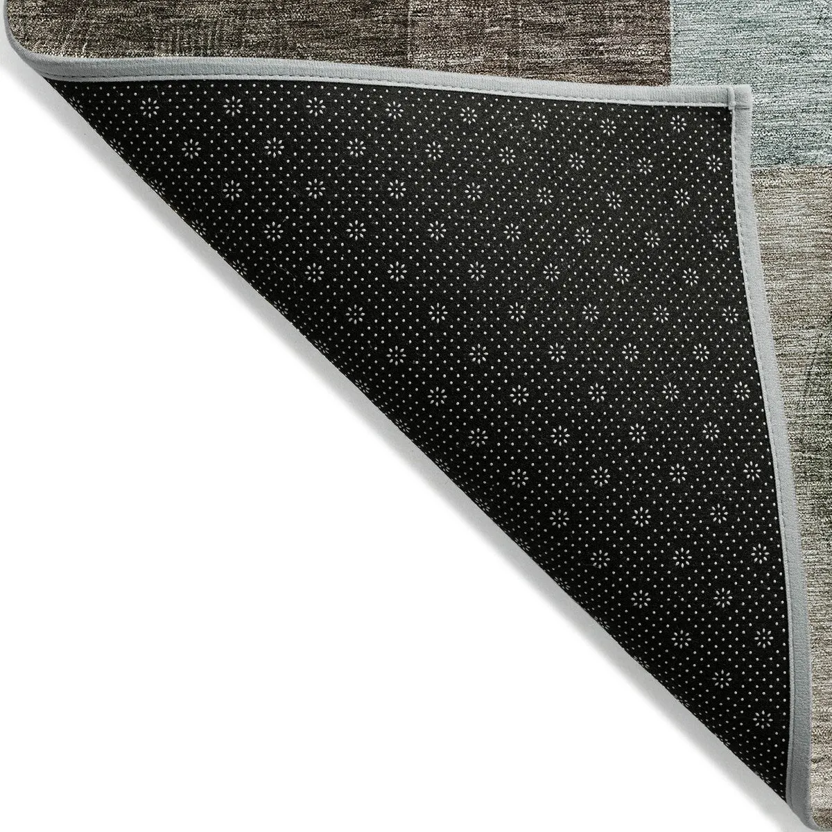 Machine Washable Indoor/ Outdoor Abstract Geo Chantille Rug