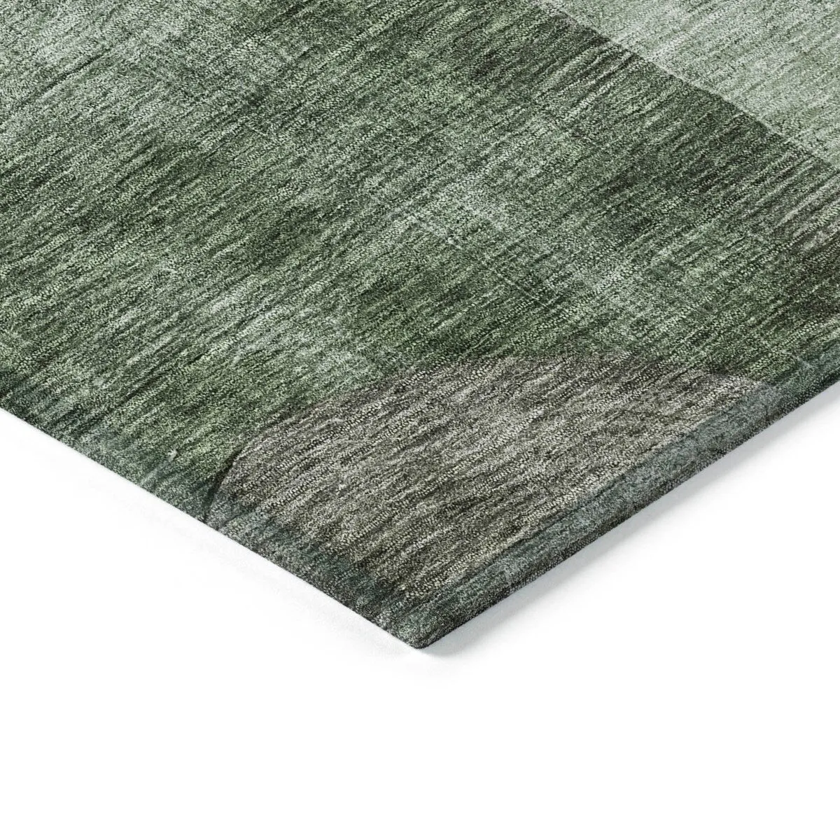 Machine Washable Indoor/ Outdoor Abstract Geo Chantille Rug