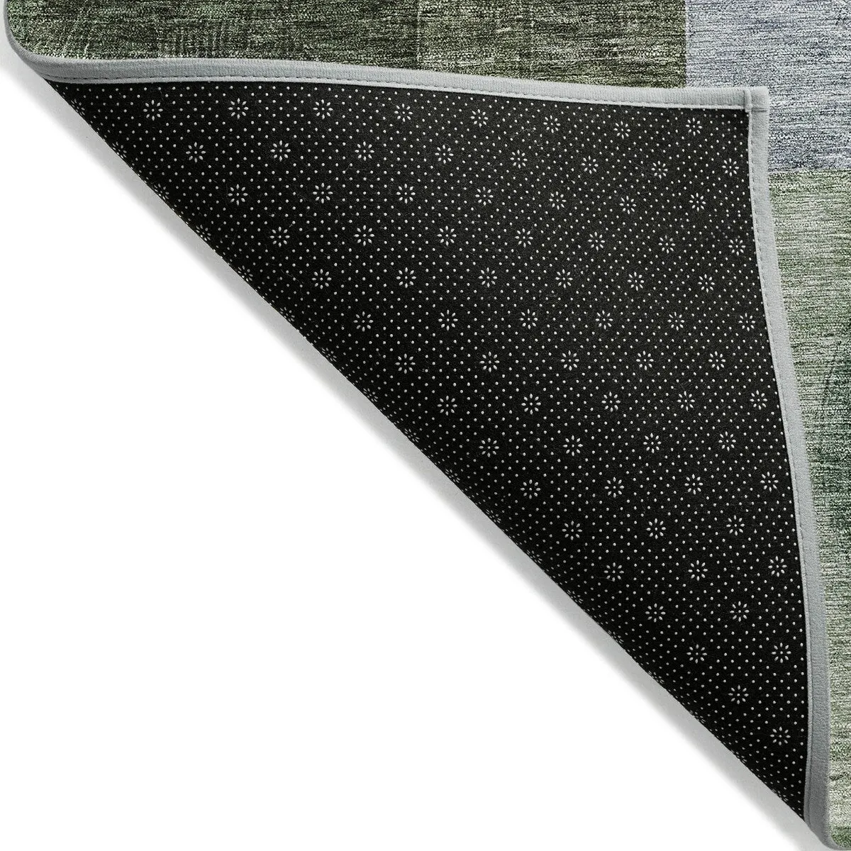 Machine Washable Indoor/ Outdoor Abstract Geo Chantille Rug