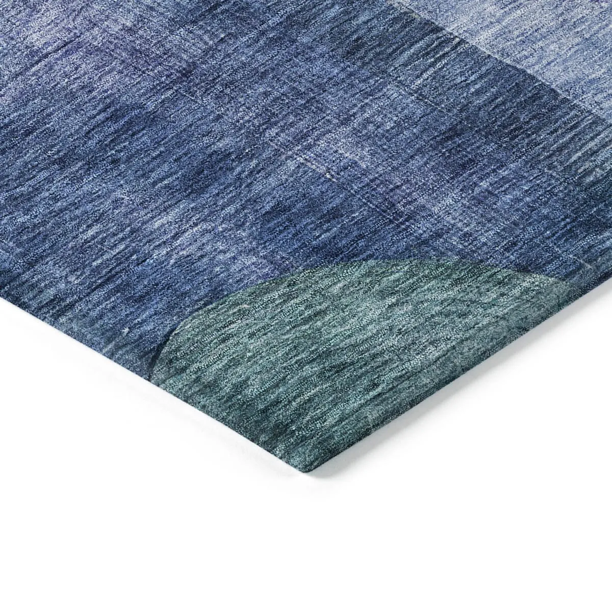 Machine Washable Indoor/ Outdoor Abstract Geo Chantille Rug