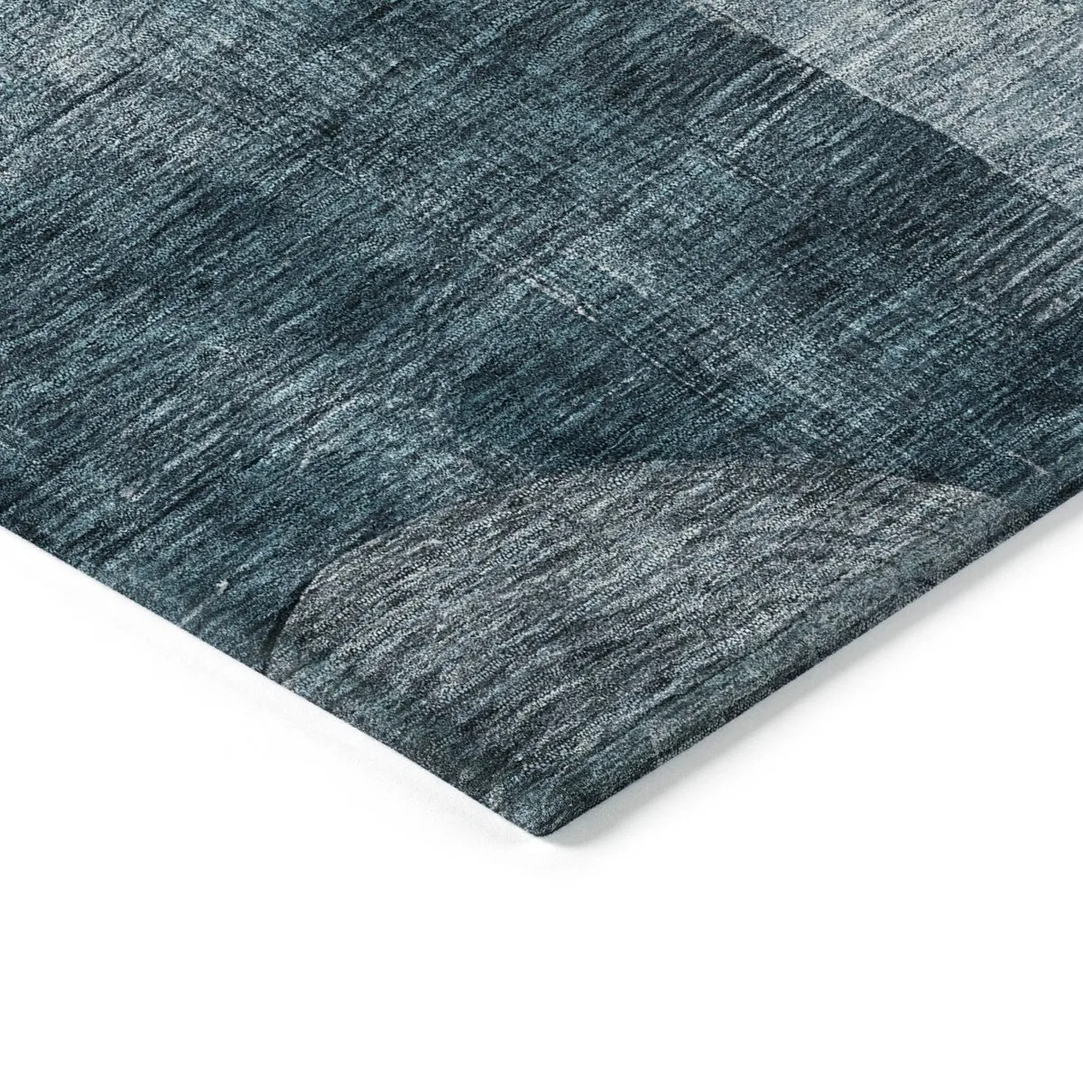 Machine Washable Indoor/ Outdoor Abstract Geo Chantille Rug