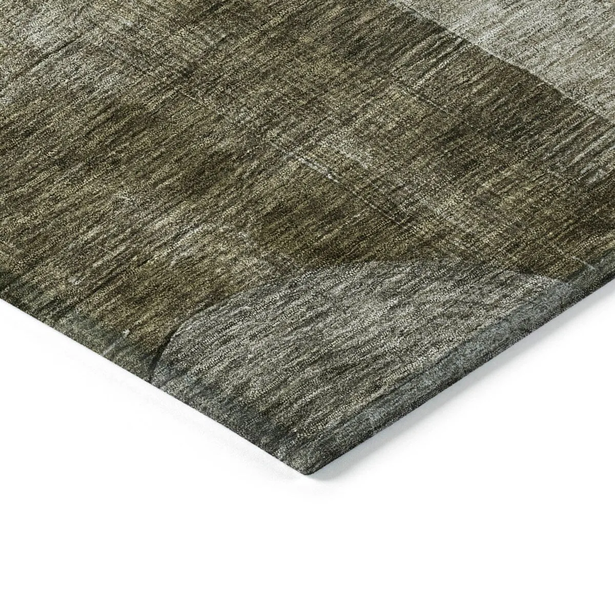 Machine Washable Indoor/ Outdoor Abstract Geo Chantille Rug