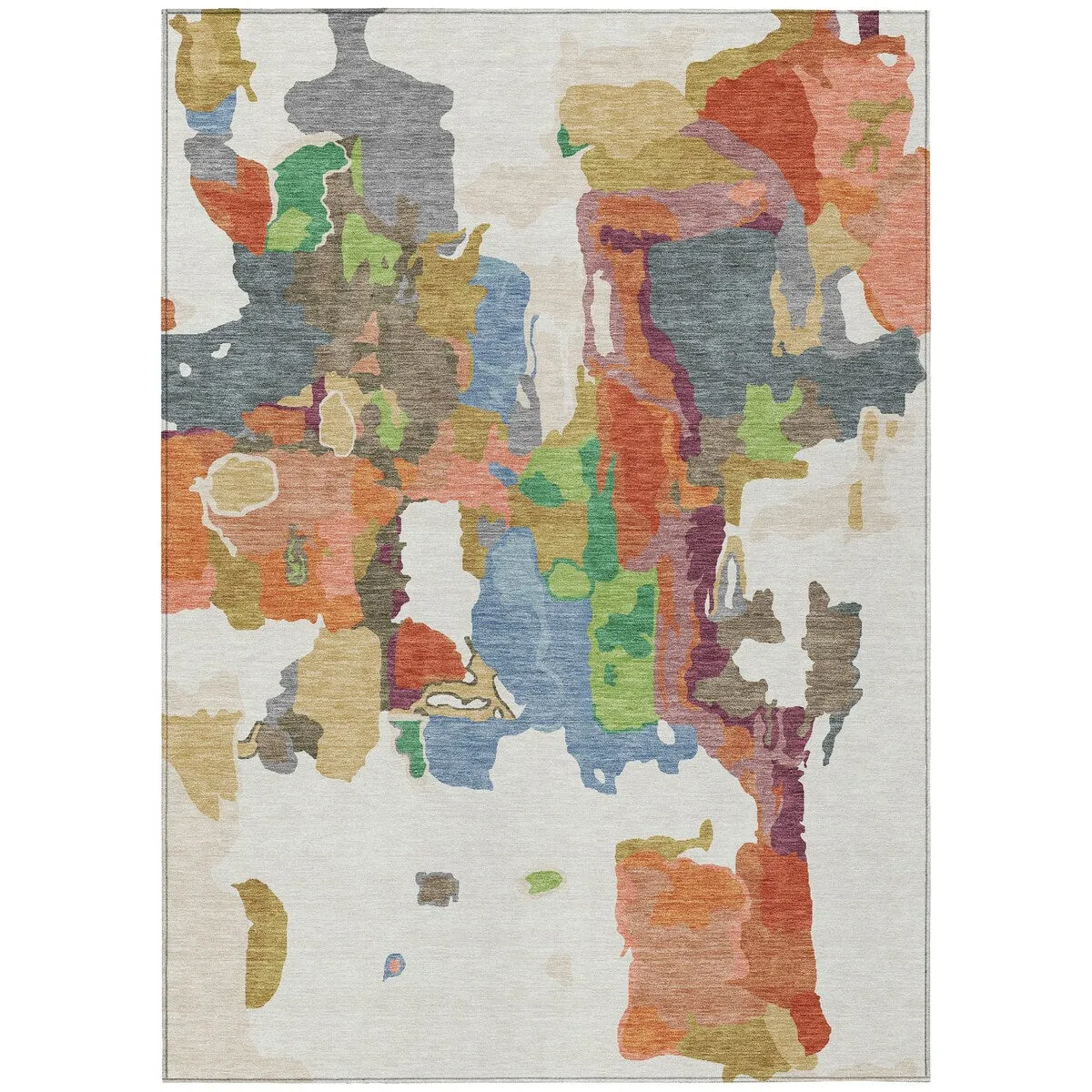 Machine Washable Indoor/ Outdoor Abstract Glam Chantille Rug