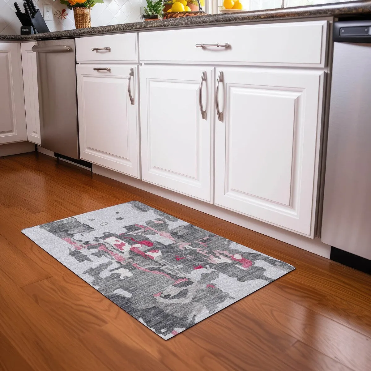 Machine Washable Indoor/ Outdoor Abstract Glam Chantille Rug