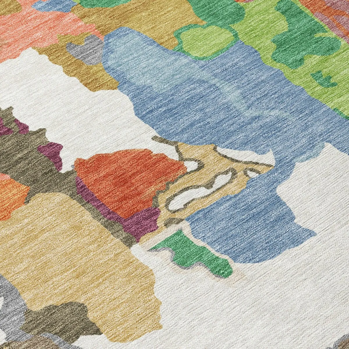 Machine Washable Indoor/ Outdoor Abstract Glam Chantille Rug